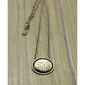 James Avery Sterling Silver "BFF" Monogram Necklace 18"
